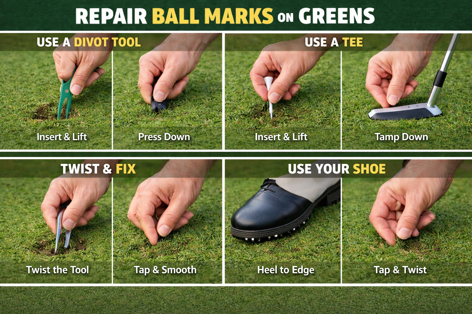 Repair Ball Marks on Greens